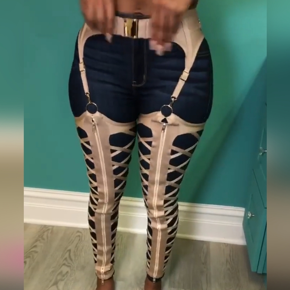 bandage style chaps Legwear